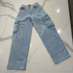 SOLD FitJeans Cargo Jeans Small Light Wash Utility Carpenter Denim